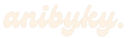 Anibyky logo in cream