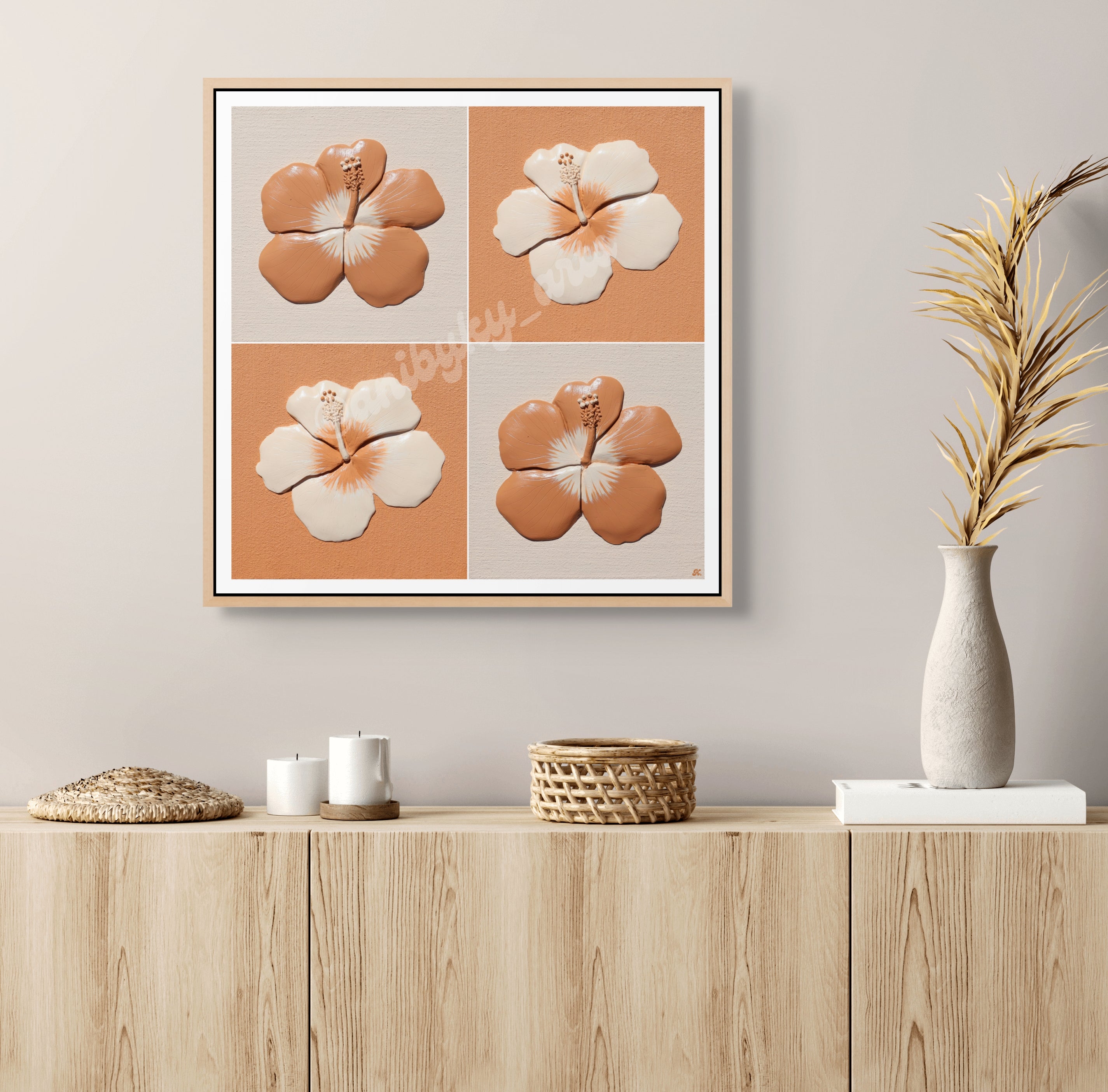 Four Hibiscus Print